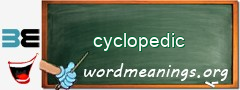 WordMeaning blackboard for cyclopedic